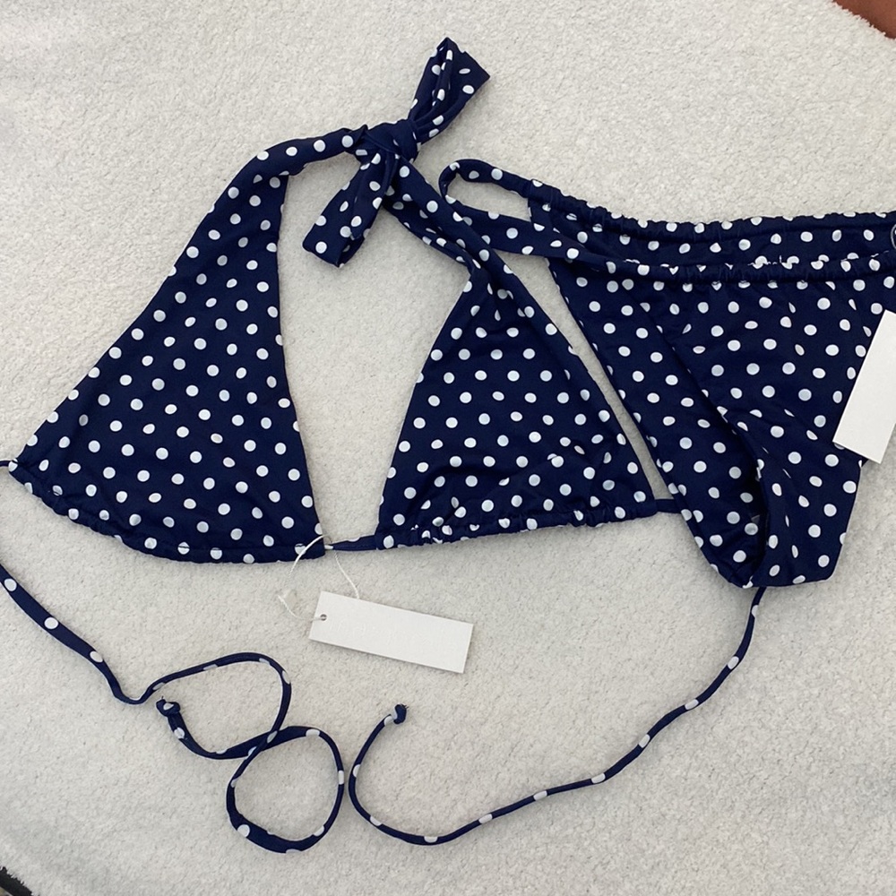Inamorata navy blue with white polka dot bikini